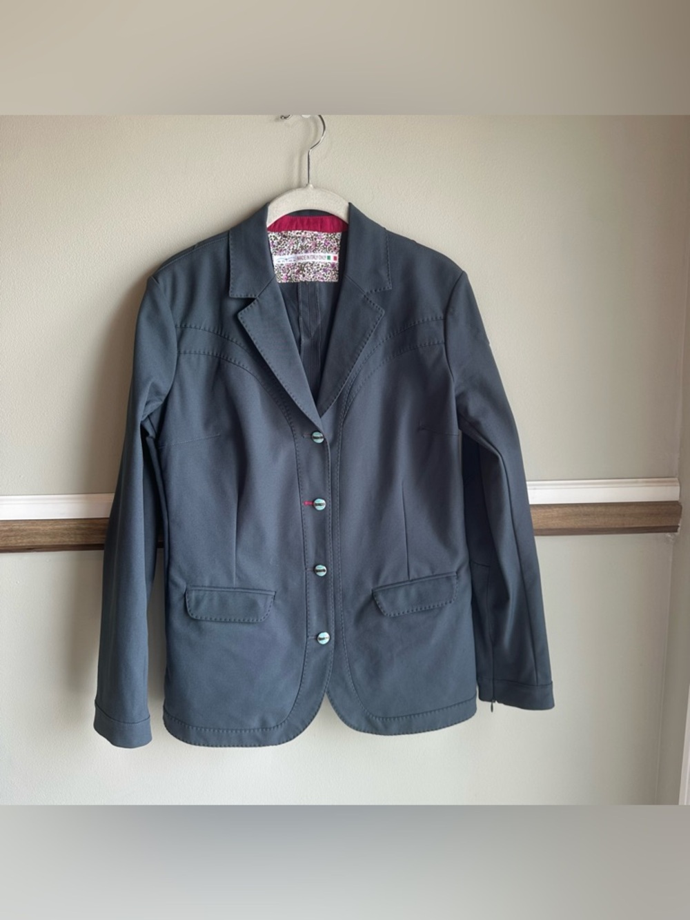 Animo Grey Show Jacket Italy Equestrian Hunter Jumper